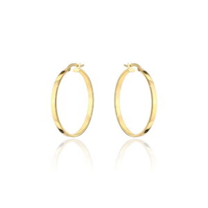 Kolczyki złote kółka szerokie na angielskim zapięciu 2,2 cm