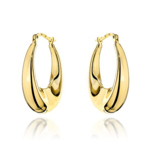 Kolczyki złote klasyczne owale