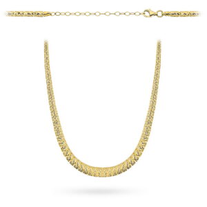 Naszyjnik kolia złoty diamentowany