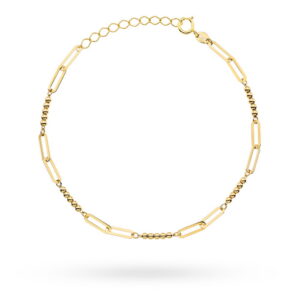 Bransoletka złota kuleczki gładkie i ogniwa