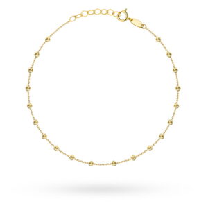 Bransoletka złota i diamentowane kulki