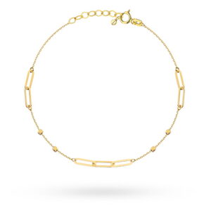 Bransoletka złota ogniwa i kosteczki