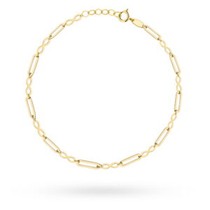 Bransoletka złota ogniwa ze znakiem nieskończoności