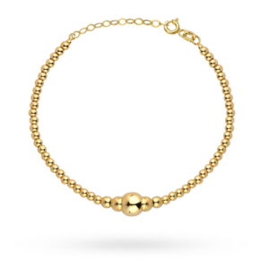 Bransoletka złota złożona z kuleczek