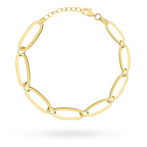 Bransoletka złota duże ogniwa przeplatane małymi