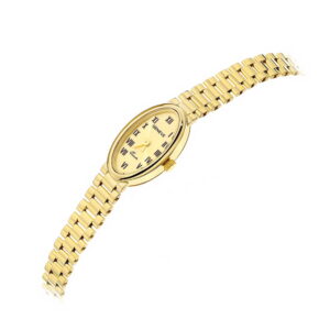 Zegarek złoty z owalną tarczą V