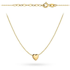 Naszyjnik złoty wypukłe serduszko