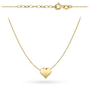 Naszyjnik złoty wypukłe serce