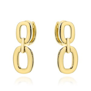 Kolczyki złote owale na kreolu