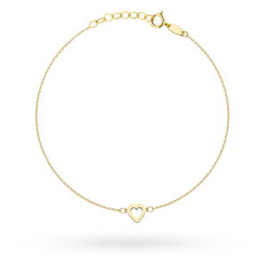 Bransoletka złota kontur serca