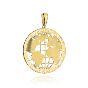 Zawieszka złota kula ziemska średnia