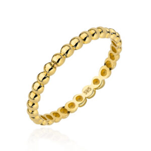 Pierścionek złoty z kulkami