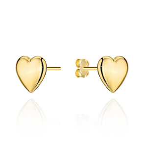 Kolczyki złote duże serduszka super lekkie