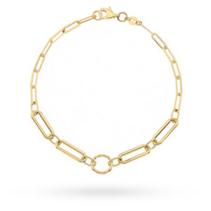 Bransoletka złota długie ogniwa i kółeczko