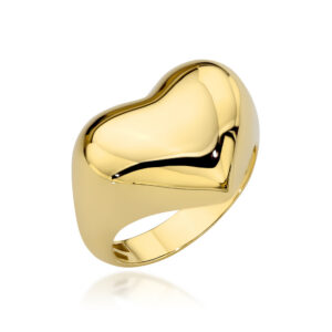 Pierścionek złoty z kolekcji "BONO ROSSO" – gładkie serce