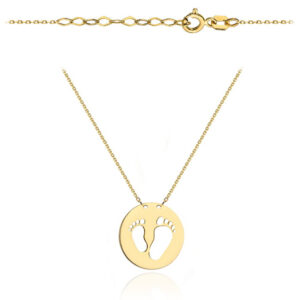 Celebrytka naszyjnik stópki w pełnym kółku