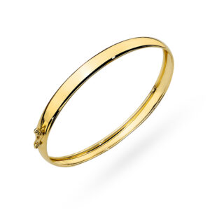 Bransoletka złota sztywna szeroka o gładkim wykończeniu