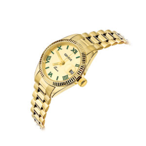 Zegarek złoty z okrągłą tarczą XV