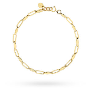 Bransoletka złota ogniwa i elipsy