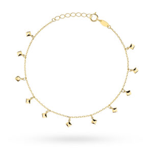 Bransoletka złota z wiszącymi rombami