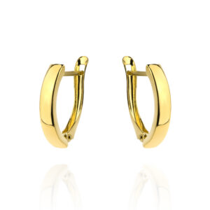 Kolczyki złote gładkie na zapięciu angielskim