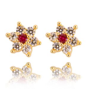 Złote kolczyki łączące elegancję i nowoczesny design.