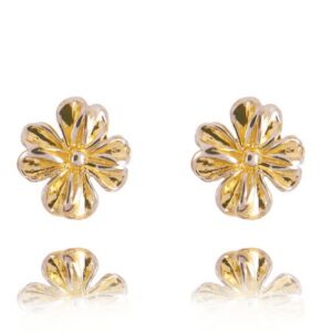 Złote kolczyki łączące elegancję i nowoczesny design.