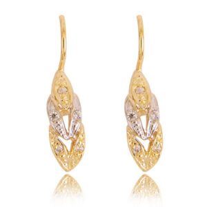 Uniwersalne kolczyki złote o eleganckim wykończeniu.