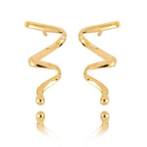 Uniwersalne kolczyki złote o eleganckim wykończeniu.