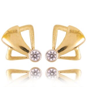 Stylowe kolczyki wykonane z wysokiej jakości złota.