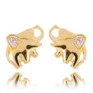 Stylowe kolczyki wykonane z wysokiej jakości złota.