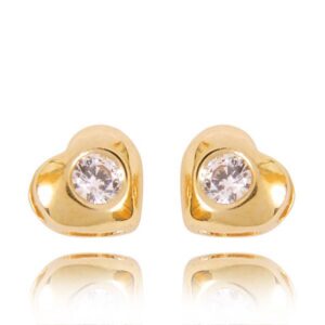 Złote kolczyki łączące elegancję i nowoczesny design.