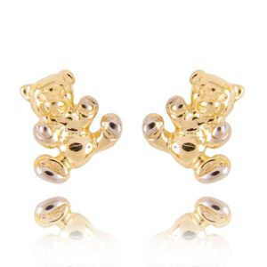 Uniwersalne kolczyki złote o eleganckim wykończeniu.