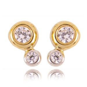 Stylowe kolczyki wykonane z wysokiej jakości złota.