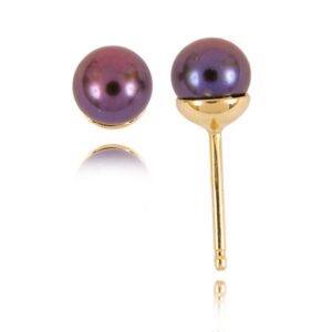 Klasyczne kolczyki ze złota z dekoracyjnym kamieniem.