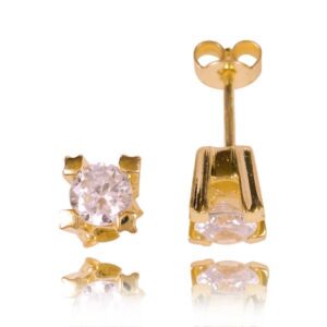 Uniwersalne kolczyki złote o eleganckim wykończeniu.