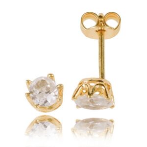 Stylowe kolczyki wykonane z wysokiej jakości złota.