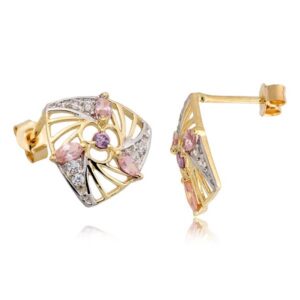 Stylowe kolczyki wykonane z wysokiej jakości złota.