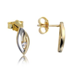 Złote kolczyki o klasycznej i ponadczasowej formie.