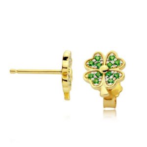 Uniwersalne kolczyki złote o eleganckim wykończeniu.