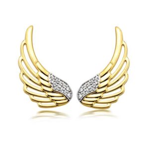 Uniwersalne kolczyki złote o eleganckim wykończeniu.