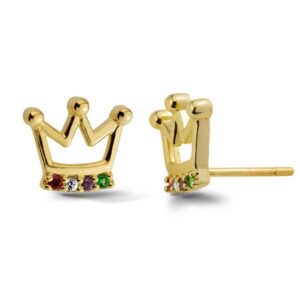 Eleganckie kolczyki ze złota z subtelnym blaskiem kamieni.