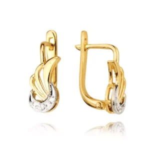 Uniwersalne kolczyki złote o eleganckim wykończeniu.