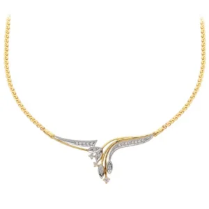 Elegancki naszyjnik ze złota 0,333 lub 0,585 w trzech kolorach.