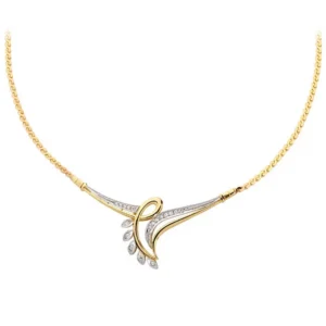 Złoty naszyjnik tworzony na zamówienie w wybranym kolorze.