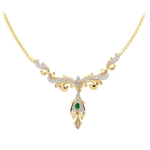 Elegancki naszyjnik wykonany ze złota próby 0,333 lub 0,585, dostępny w trzech kolorach złota. Produkt tworzony na zamówienie.