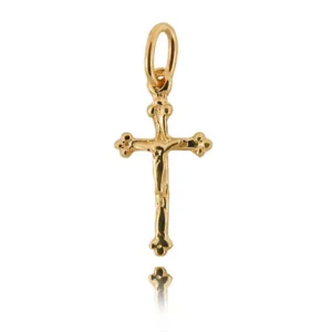 Złoty krzyżyk tworzony na indywidualne zamówienie.