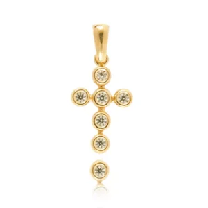 Złoty krzyżyk w klasycznej formie.