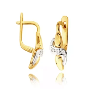 Uniwersalne kolczyki złote o eleganckim wykończeniu.