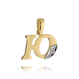 Personalizowany złoty inicjał na zamówienie.